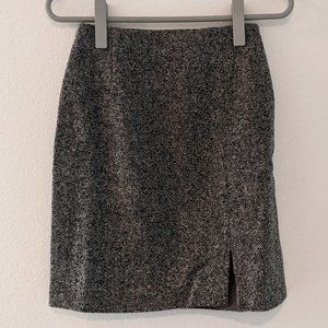Vintage Marella Grey Herringbone Wool Skirt